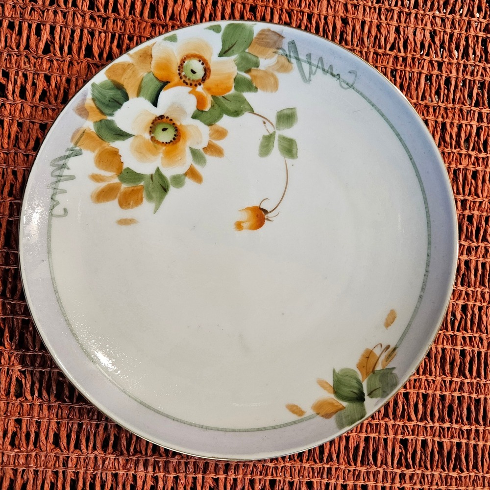 Antique Nippon Hand Painted Floral Plate 6.5"